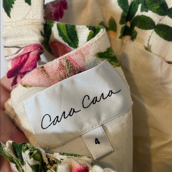 Cara Cara Pink Floral Midi Dress with Belt - Picture 7 of 7